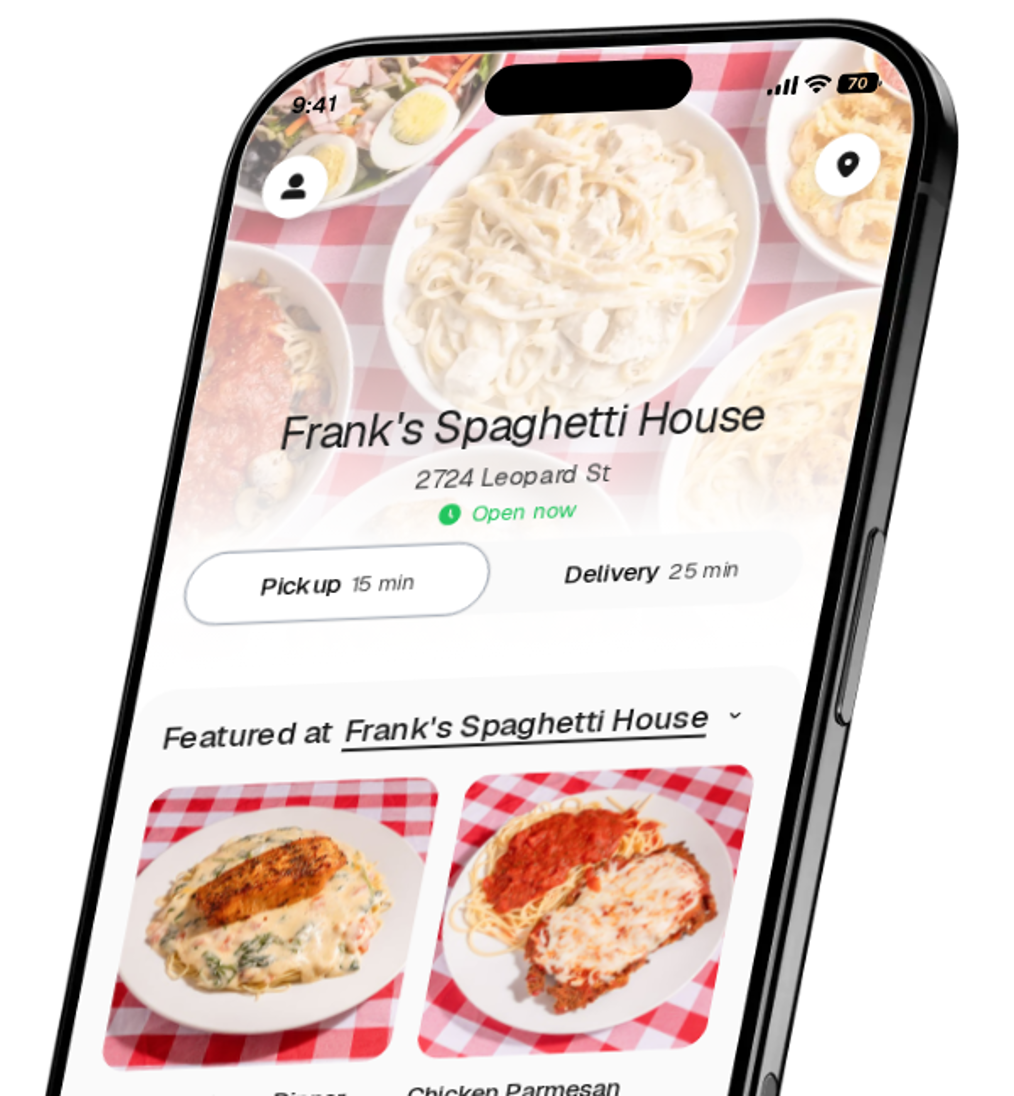 Frank's Spaghetti House app preview